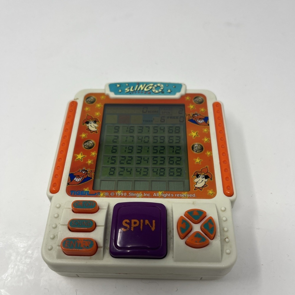 Vtg 1998 SLINGO Tiger Electronics Handheld TV Show Theme Game - Tested